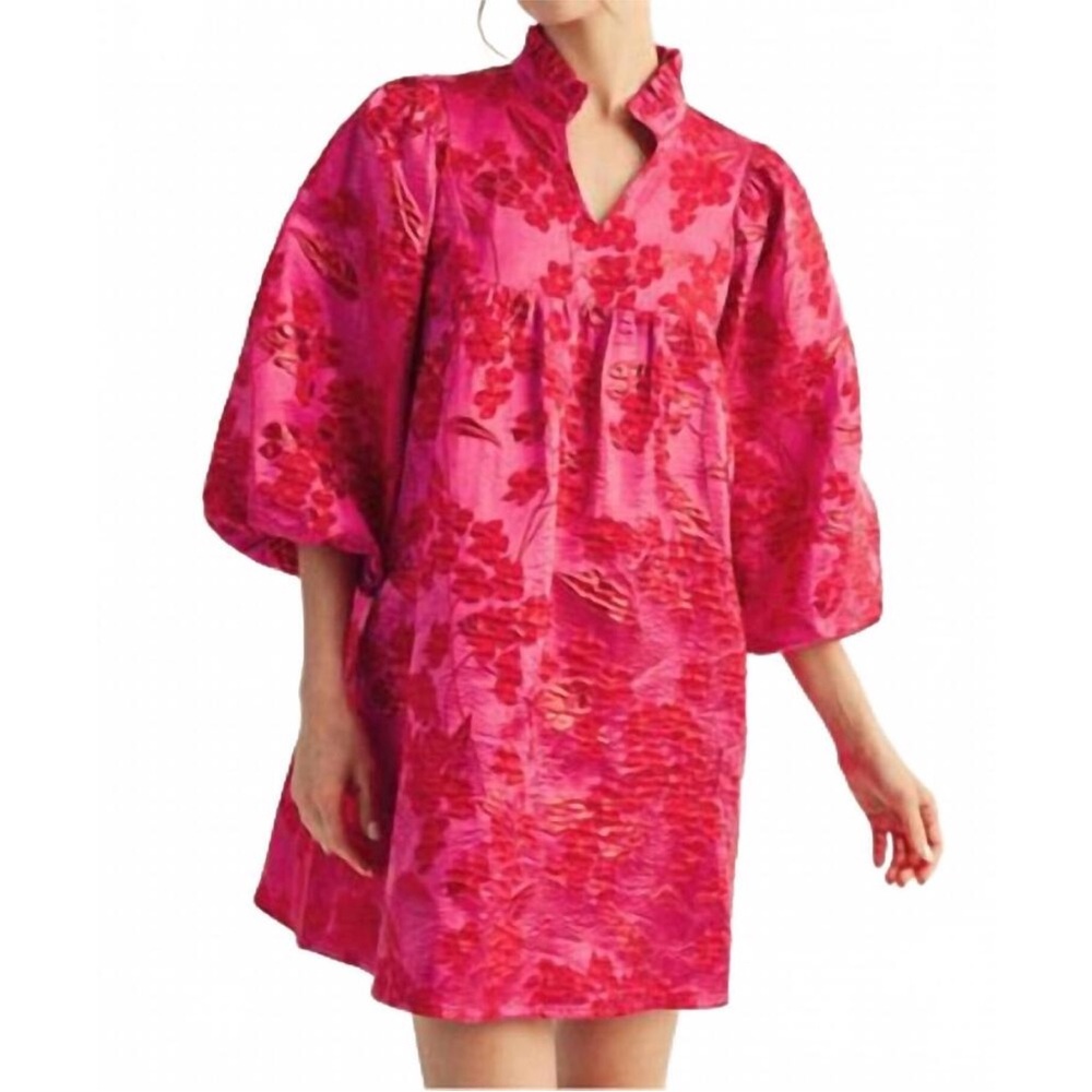 JODIFL Pink Floral Mini Dress